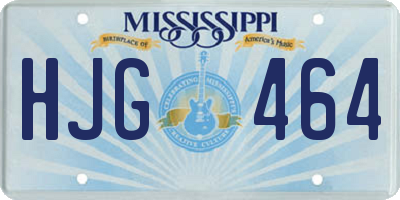 MS license plate HJG464