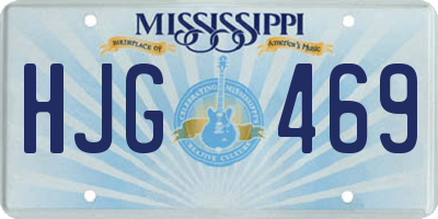 MS license plate HJG469