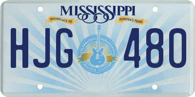 MS license plate HJG480
