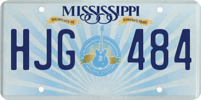 MS license plate HJG484