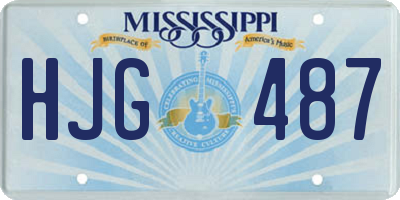 MS license plate HJG487