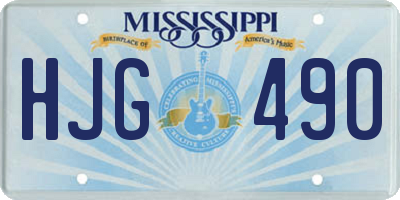 MS license plate HJG490