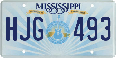 MS license plate HJG493