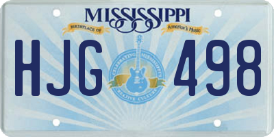 MS license plate HJG498