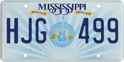 MS license plate HJG499