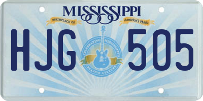 MS license plate HJG505