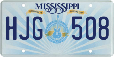 MS license plate HJG508