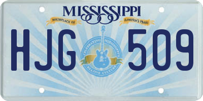 MS license plate HJG509