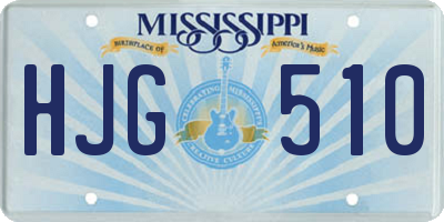 MS license plate HJG510