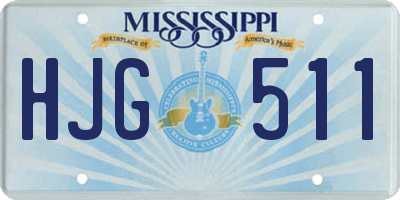 MS license plate HJG511