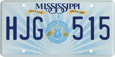 MS license plate HJG515