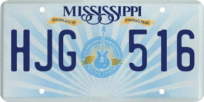 MS license plate HJG516