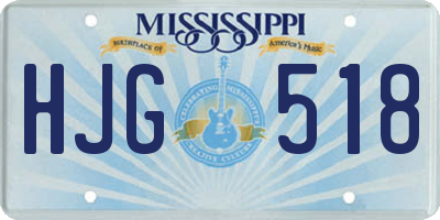 MS license plate HJG518