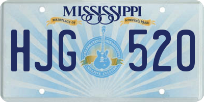 MS license plate HJG520