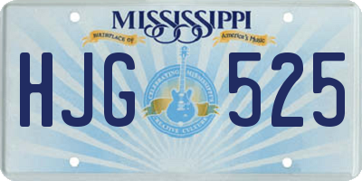 MS license plate HJG525