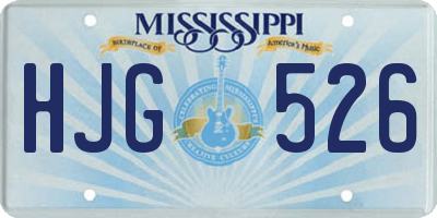 MS license plate HJG526