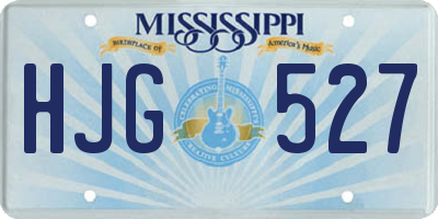 MS license plate HJG527