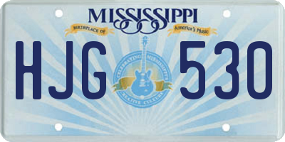 MS license plate HJG530