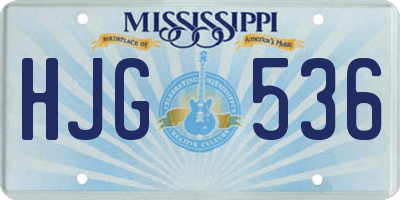 MS license plate HJG536