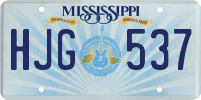 MS license plate HJG537