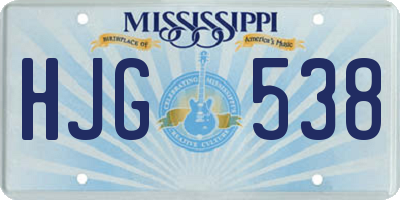 MS license plate HJG538