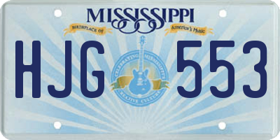 MS license plate HJG553
