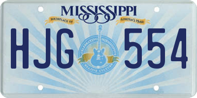 MS license plate HJG554