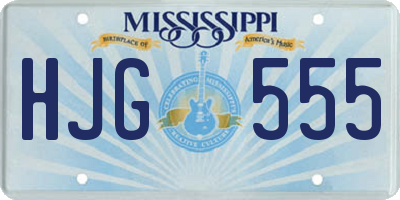 MS license plate HJG555