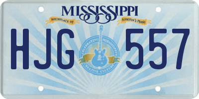 MS license plate HJG557