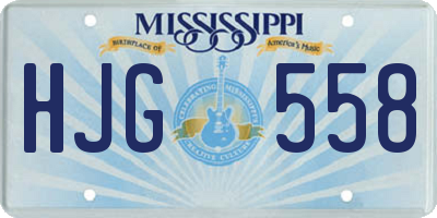 MS license plate HJG558
