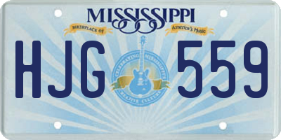 MS license plate HJG559