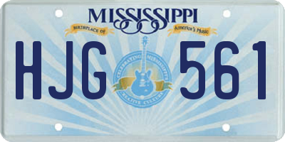MS license plate HJG561