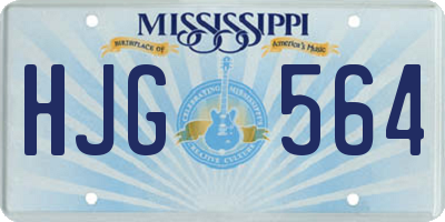 MS license plate HJG564