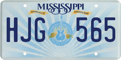 MS license plate HJG565