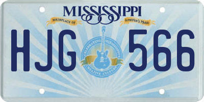 MS license plate HJG566
