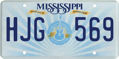 MS license plate HJG569