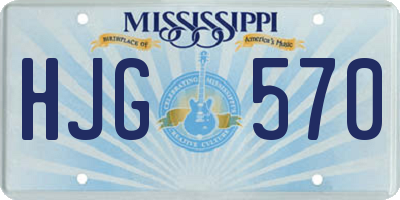 MS license plate HJG570