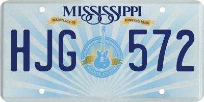 MS license plate HJG572