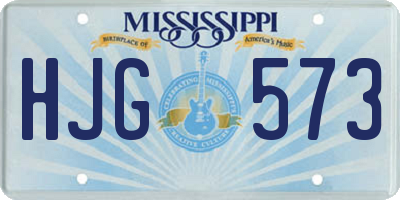 MS license plate HJG573