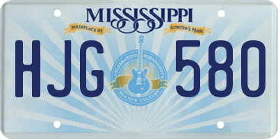 MS license plate HJG580