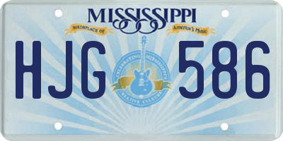 MS license plate HJG586