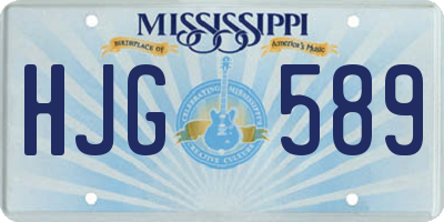 MS license plate HJG589