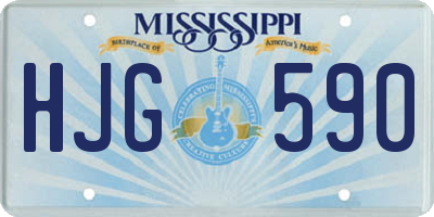 MS license plate HJG590