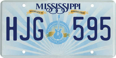 MS license plate HJG595
