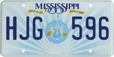 MS license plate HJG596