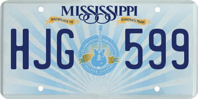 MS license plate HJG599