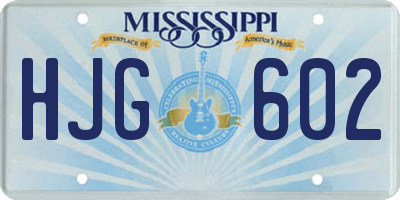 MS license plate HJG602