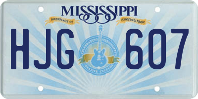 MS license plate HJG607