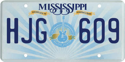 MS license plate HJG609