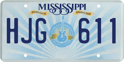 MS license plate HJG611